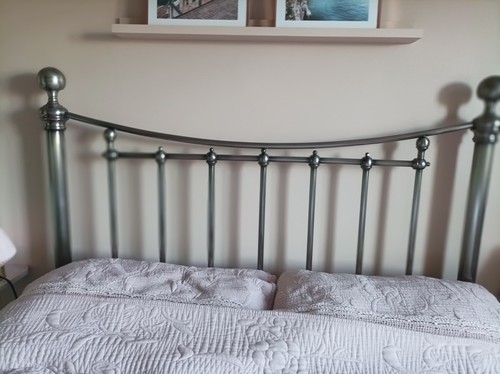 Nickel metal headboard - headboard-, double