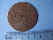 Rare Newport Wales tramways token