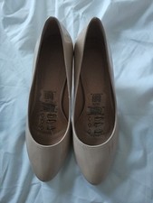 Nude Patent Low Stilleto Heel