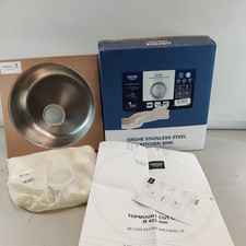 Grohe Stainless Steel Sink Round K200 top mount 44cm 31720SD0 RRP£160 OPEN BOX