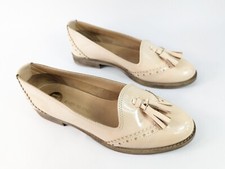 River Island Nude Patent Leather Tassel Loafers Uk 4 Eu 37