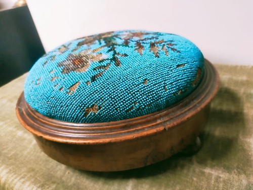 Antique hardwood beaded