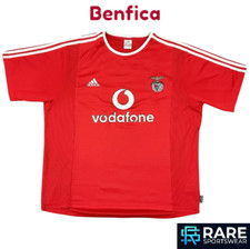 AUTHENTIC BENFICA PORTUGAL 2005 HOME FOOTBALL SHIRT 2XL ADULT ADIDAS (VERY GOOD)