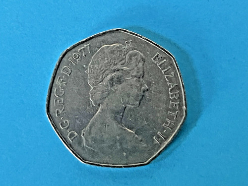 1977 elizabeth 50p coins - 50p,