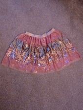 Next Girls Skirt Sequins Gold
