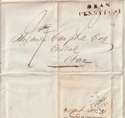 1831 glasgow letter r - glasgow, &