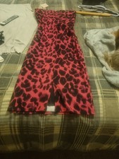 pink leppard  print dress