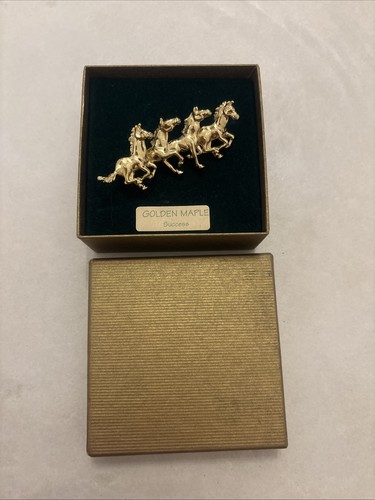 Vintage gold plated horse - vintage,