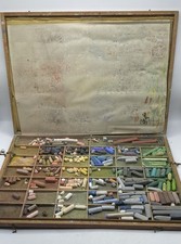 Vintage Rowney Chalk Pastel Set Artists Box Wooden Carry Case Well Used