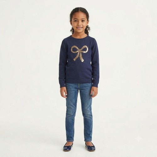 Girl navy blue sweater - h&m,