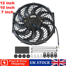 7-12" 80W Car Electric Radiator Intercooler 12V Slimline Cooling Fan Push/Pull