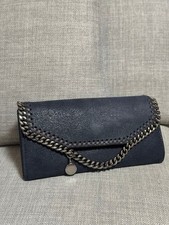 Stella McCartney Falabella Long Wallet Navy Polyester Women's Auth