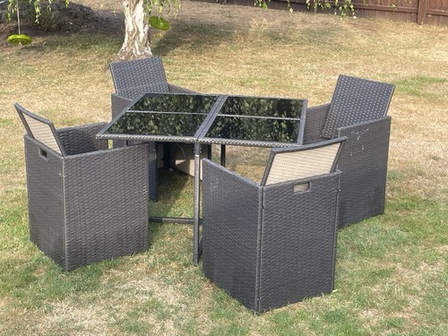 Rattan garden furniture cube - garden,