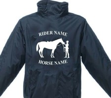 Personalised Regatta Dover Jacket Horse Mount Rider Equestrian Waterproof Coat