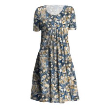 Women Floral Crew Neck Short