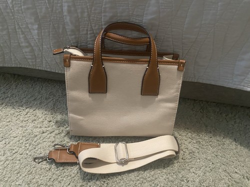 Zara small canvas bag with - zara,