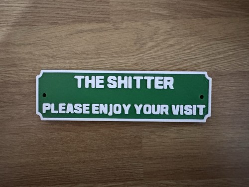 Novelty toilet plaque the - novelty,