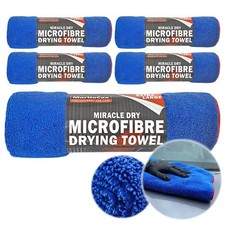 MICROFIBRE DRYING TOWEL LARGE MIRACLE DRY BLUE DRYING VALET DETAILING CLOTH *5*