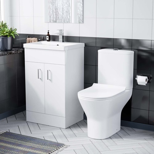 Nes home 500mm white basin - white,
