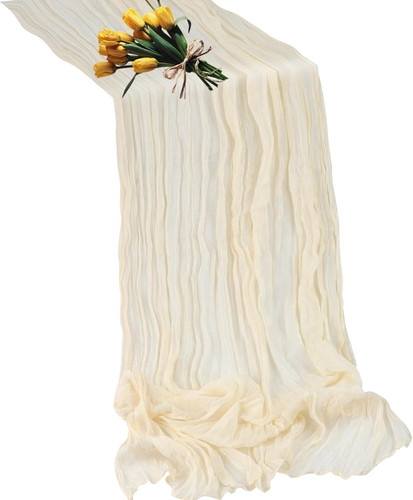 Cheesecloth table runner - cheesecloth,