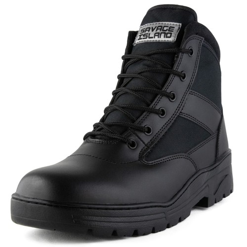 Black leather army patrol - leather,
