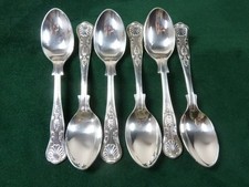 6 Nice Vintage Teaspoons kings
