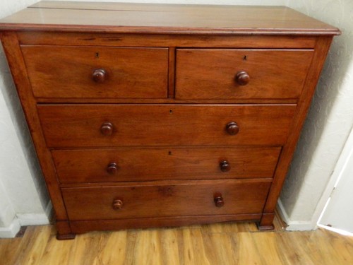 Victorian mahogany chest - victorian,