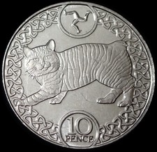Isle of Man 10 Pence 2019 Elizabeth II Manx Cat Coin WCA A976