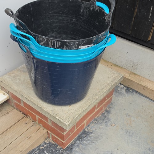 Round plastic mixing bucket - plastic,