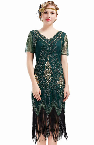 Size medium green beaded - medium,