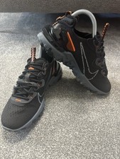 Nike React Vision Black/ Cool Grey - Safety Orange HJ8997 001 UK Size 5.5