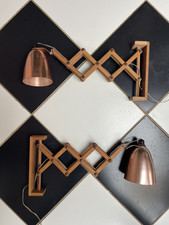 Very Rare Pair Of 1960s Maclamp Scissor Wall Lamps Terence Conran Early Habitat