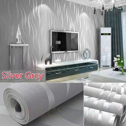 Silver grey wallpaper wave - grey, 3d