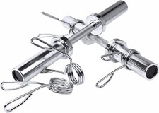 2" Olympic Dumbbell Bar Set & Spring Collars Free Weights Weight Lifting Dumbell