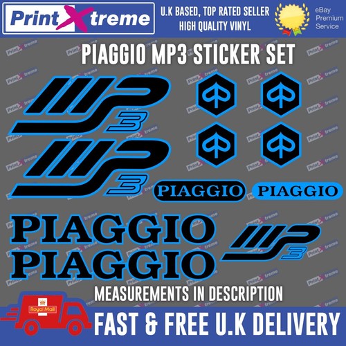 Piaggio mp3 decals stickers - decals,