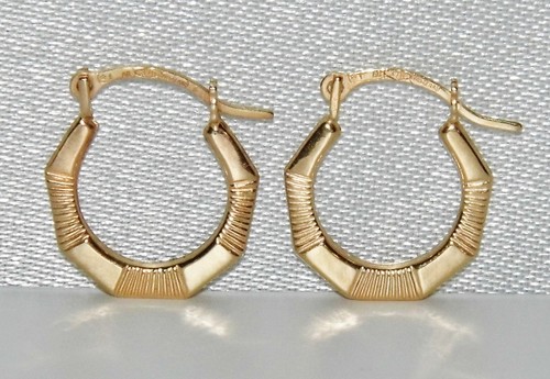9ct gold childrens baby hoop - gold, baby's