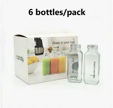 6 Reusable 250ml Glass Bottles