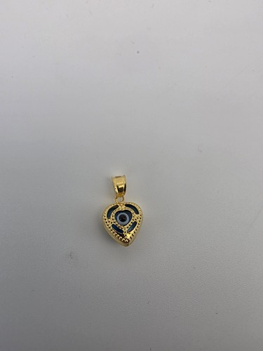 22ct gold heart evil eye - heart,