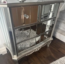Shabby Chic Mirror Glass Chest of Drawers 