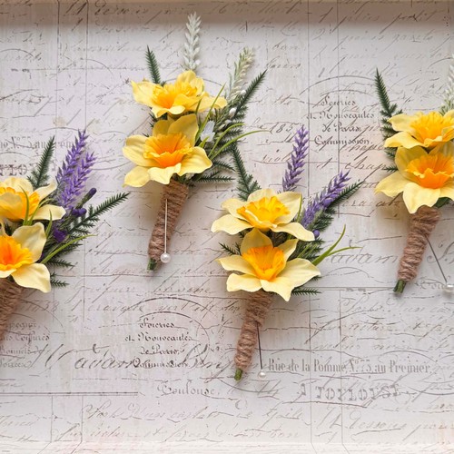 Daffodil buttonhole rustic - daffodil,
