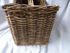Handmade Rustic Wicker Basket Newspaper / Magazine Rack with Defect