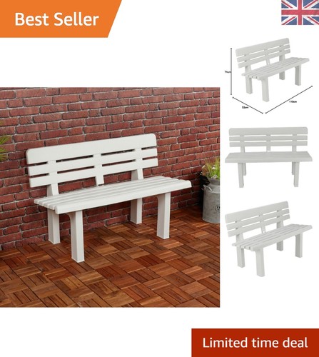 Plastic garden bench - bench, 2-seater