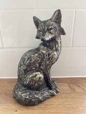 Fox Sitting Down in Bronze