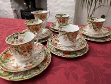 Antique Sutherland China Cups, Saucers, Plates And Jug