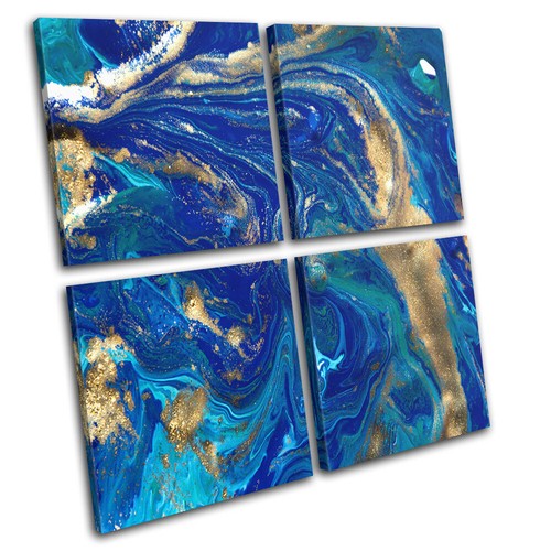 Marble effect design blue gold - marble,