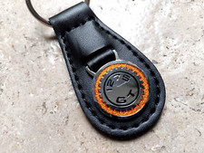 CLASSIC MINI 1275 GT LEATHER ENAMEL KEY RING FOB CLUBMAN LEYLAND BL RARE ESTATE