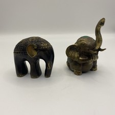 2 Small Brass Elephant