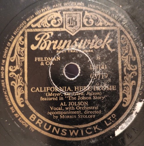 Jolson record collection - al,