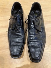 Black Jones Leather Shoes. Alligator Size 8