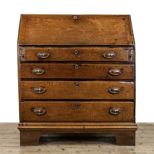 Antique oak bureau - bureau, (m-3182)
